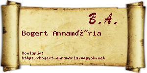 Bogert Annamária névjegykártya